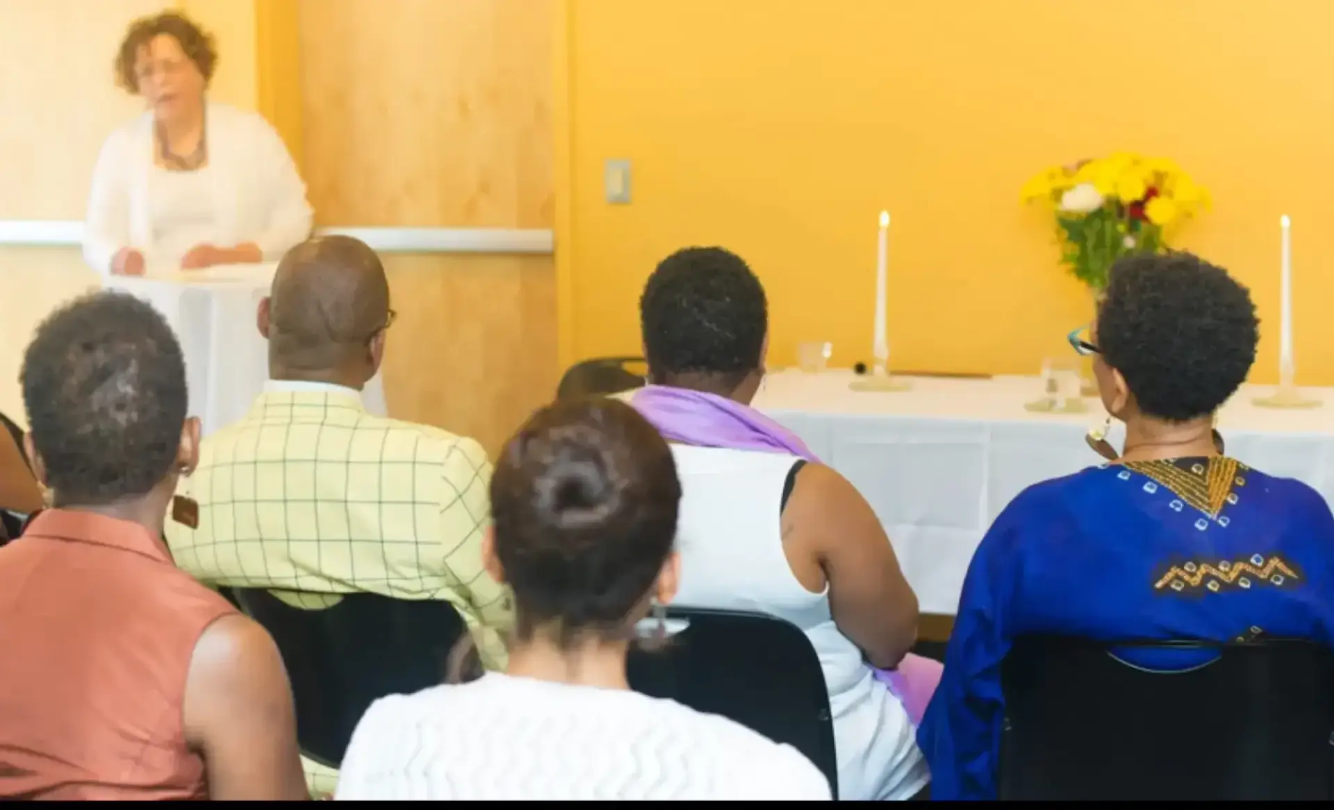 Attendees seated in the audience during the NSSC spiritual graduation ceremony.